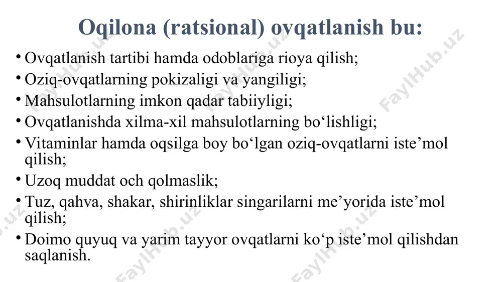 yosh fiziologiyasi faniga oid taqdimot - Page 3