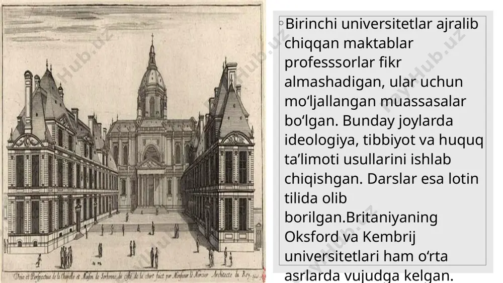 yevropada dastlabki universitetlarga asos solinishi - Page 4