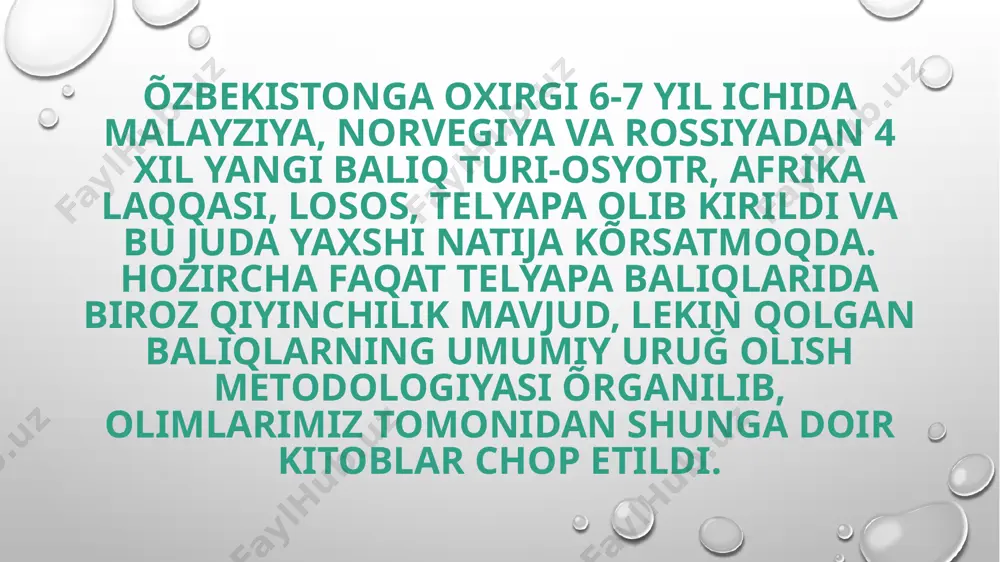 suv havzalarida iqlimlashtirilgan baliqlar - Page 3