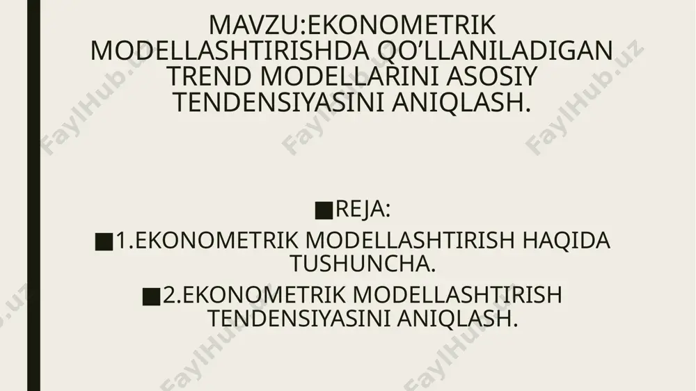 shlarini tahlil qilish uchun muhimdir. ushbu modellashtirish, ko'rsatkichlarning o'zgarishlarini aniqlash va tasniflash uchun yordam beradi. ekonometrik modellashtirish, ekonomik olaylarni tahlil qilishda ham muhimdir. ushbu modellashtirish, moliyaviy, iqtisodiy, sotsial va boshqa sohalardagi olaylarni tahlil qilish uchun ham ishlatiladi. ekonometrik modellashtirishda, modellar ko'rsatkichlarning o'zgarishlariga qarab yaratiladi. bu ko'rsatkichlar, iqtisodiyotda xavfsizlik, foydalanuvchilar tomonidan xarid qilingan mahsulotlar soni, sotish narxlari, ishlab chiqarish darajasi va boshqa ko'rsatkichlarni o'z ichiga oladi. ekonometrik modellashtirish, moliyaviy siyosatni tahlil qilish uchun ham muhimdir. bu siyosat, pul moliyasining o'zgarishlariga qarab yaratiladi. bu o'zgarishlar esa, valyuta kurslari, inflatsiya, kredit siyosati va boshqa ko'rsatkichlarga ta'sir qilishi mumkin. ekonometrik modellashtirishda, modellar ko'rsatkichlarning o'zgarishlarini aniqlash uchun yaratiladi. bu modellar, statistik metodlarni qo'llab-quvvatlanadi va ularning natijalari ko'rsatkichlarning o'zgarishlarini tahlil qilish uchun foydalaniladi. ekonometrik modellashtirishda, modellar sinovdan o'tkaziladi. bu sinovlar, modellarning to'g'ri ishlashi va aniqlash uchun muhimdir. sinovlar yordamida, modellar aniqlanishi va to'g'ri ishlashi tekshiriladi. ekonometrik modellashtirish, iqtisodiyotning o'zgarishlarini tahlil qilish uchun muhimdir. ushbu modellashtirish, ko'rsatkichlarning …