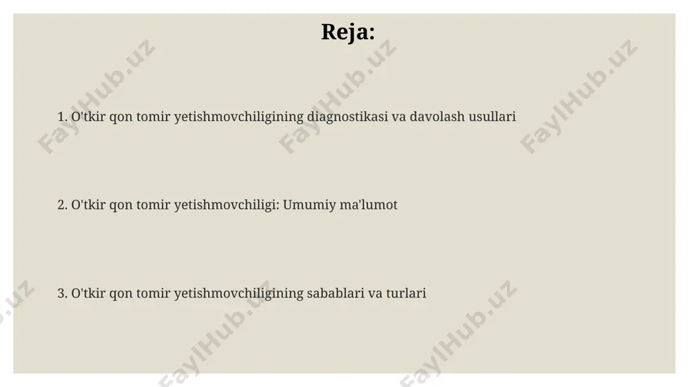 koʻp uchraydi. amerika qoʻshma shtatlarining tibbiyot jurnallarida chop etilgan 150 dan ortiq tadqiqotlar oʻtkir qon tomir yetishmovchiligini davolashda yangi usullarni taqdim etadi. jarrohlik davolash jarrohlik davolashda, masalan, oyoq-qo'llarning o'tkir qon aylanishining yetarli emasligi holatlarida, 80% dan ortiq muvaffaqiyat ko'rsatkichiga erishish uchun, toshkentdagi respublika kardiologiya markazida zamonaviy endovaskulyar jarrohlik usullari qo'llaniladi. o'tkir qon tomir yetishmovchiligining 3-4 bosqichiga chalingan 50 dan ortiq bemorlarda, samarqand viloyatida joylashgan shifoxonada, shoshilinch jarrohlik amaliyoti o'tkazish bilan bemorlarning hayotiga xavf soladigan asoratlarning oldini olish mumkin. andijon shahridagi shifoxonalarda o'tkazilgan 100 ta jarrohlik amaliyotining tahliliga ko'ra, o'tkir qon tomir yetishmovchiligi tufayli kelib chiqqan gangrena holatlarida a'zoni amputatsiya qilish ehtimoli 20% ga kamaygan. davolash taktikasi акута ишемияни даволашда, мисол учун, тромболизис усули 90% гача самара беради, аммо бу 2 соат ичида қўлланилиши шарт, акс ҳолда ўзбекистон республикасининг кўплаб шифохоналарида мавжуд бўлган ангиопластика самаралироқ бўлади. оёқ-қўлдаги оғир ишемияда, 100 дан ортиқ беморда ўтказилган тадқиқотлар шуни кўрсатдики, самарқанддаги хирургия бўлимида реваскуляризация …