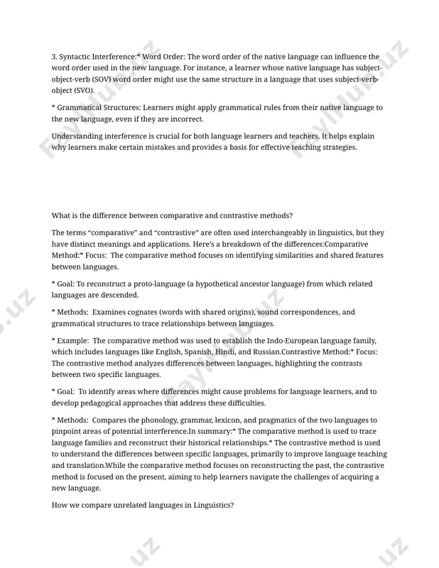rs.the neogrammarian principles had a lasting impact on the field of historical linguistics, shaping the methodology and theoretical foundations of comparative and diachronic research. while some aspects of their views have been subject to revision and refinement in later scholarship, the neogrammarian approach remains influential in understanding language change and historical relationships between languages. what is a categorization in comparative linguistics? categorization in comparative linguistics refers to the process of grouping languages into related language families based on shared linguistic features and historical relationships. comparative linguistics is the study of similarities and differences between languages to determine their genetic relationships and reconstruct their common ancestral forms. categorization plays a crucial role in organizing languages into coherent groupings and understanding their historical development.1. language families: languages that are genetically related and descended from a common ancestral language are grouped into language families. these language families are characterized by shared vocabulary, grammar, …