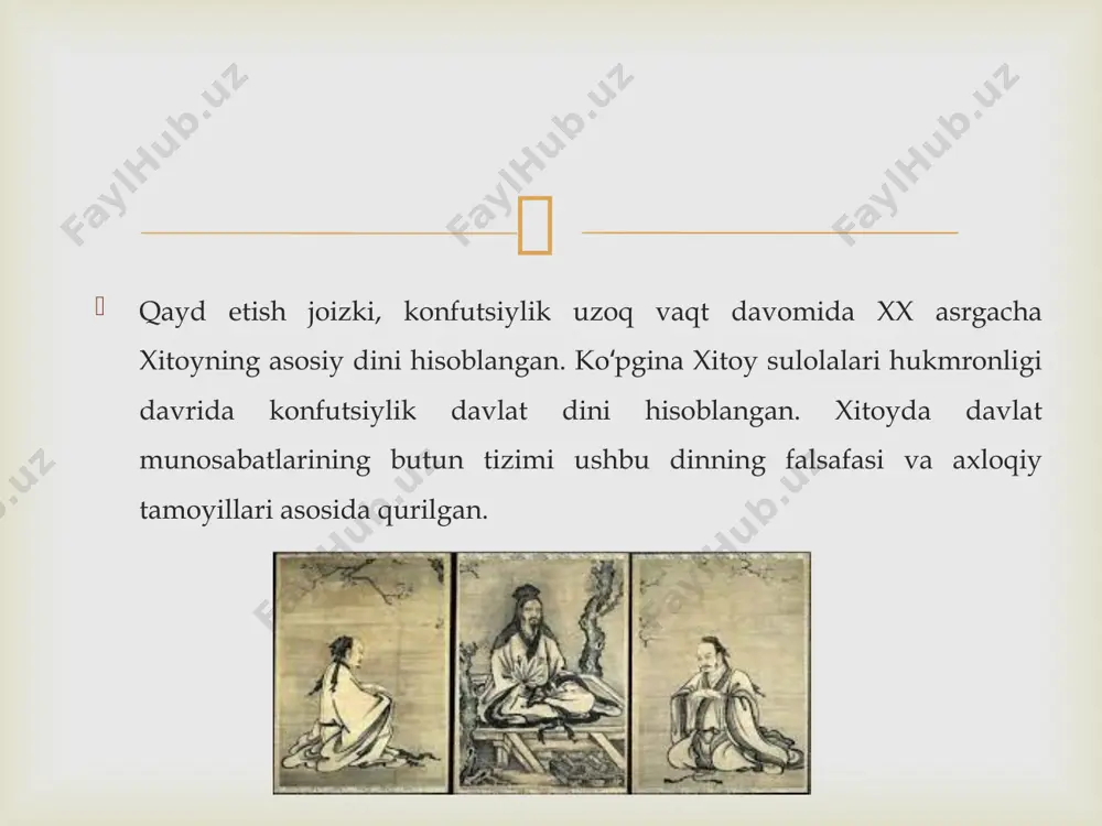 nosib o‘rin egallash zarurligini yanada anglab yetdi, shuning uchun u o‘zini o‘zi tarbiyalashga, birinchi navbatda, o‘sha davrda xitoydagi har bir aristokratga zarur bo‘lgan san’atni o‘rganishga kirishdi.  kuchli mashg‘ulot o‘z samarasini berdi va konfutsiy avvaliga lu qirolligining ji urug‘iga (sharqiy xitoy, zamonaviy shandun viloyati) ombor mudiri (don qabul qilish va berish uchun mas’ul mansabdor shaxs), so‘ngra mas’ul amaldor etib tayinlandi. chorva mollari. bo'lajak faylasuf o'shanda 20 dan 25 yoshgacha edi, u allaqachon turmushga chiqqan (19 yoshdan boshlab) va o'g'li bor edi.  foydalanilgan adabiyotlar кун-цзы цзя юй (речи школы конфуция) / пер. с кит., исслед. и примеч. а. ю. блажкиной; отв. ред. в. м. майоров; ин-т китая и совр. азии ран. — м.: икса ран, 2022. — 318 с. — isbn 978-5-8381-0395-6 (https://elibrary.ru/download/elibrary_49473054_65586373.pdf) конфуций. суждения и беседы / пер. с кит. п. с. попова. — спб.: азбука-классика, 2008. — 224 с. конфуций. рассуждения в речах // виногродский б. б. экономические …