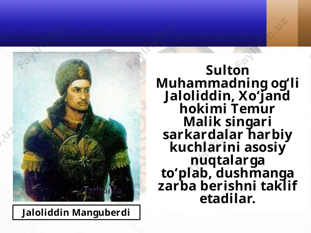 muhammad xorazmshohning mamlakat mudofaasiga oid tadbirlari va uning oqibati. 7 - sinf - Page 4