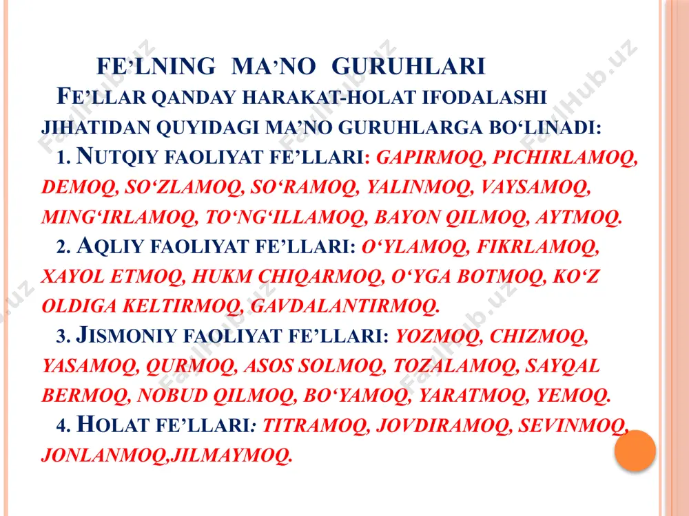 fe’l so‘z turkumi mavzusida amaliy mashg‘ulot - Page 5