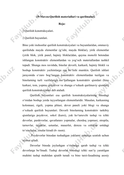qurilish materiallari va qurilmalari — DOC