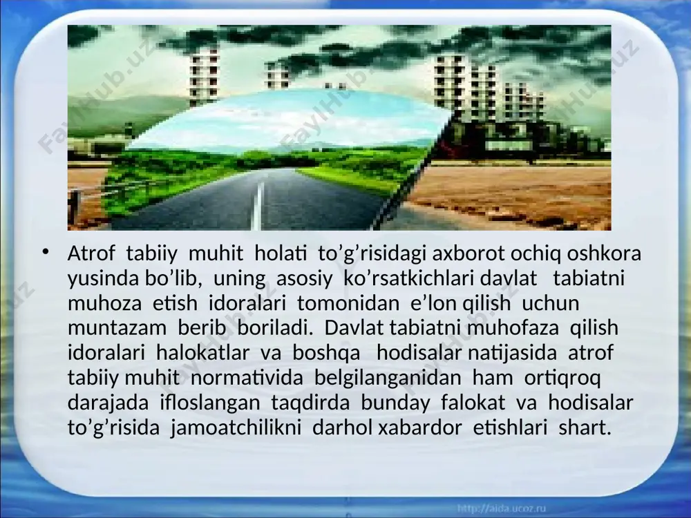 ekologik tahlilning mazmuni va maqsadi - Page 4
