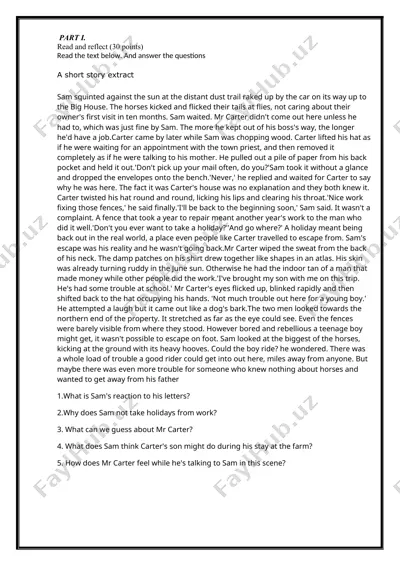 ingliz tili o‘quv matn to‘plami (reading comprehension extracts) — DOCX