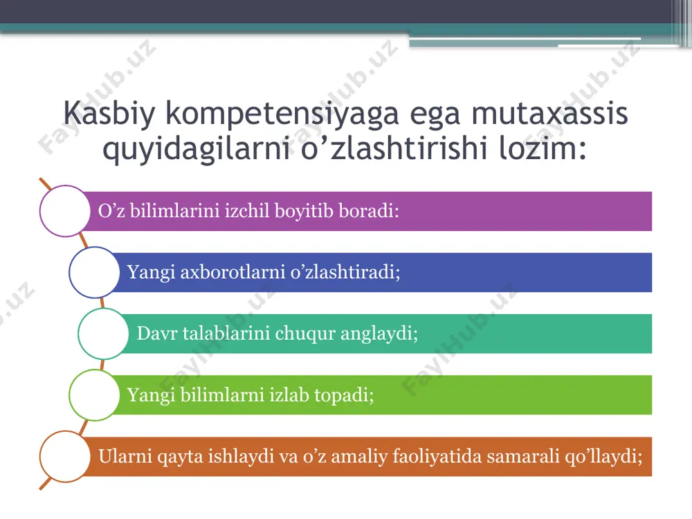 o'qituvchining kasbiy kompetensiyasining nazariy asoslari - Page 5