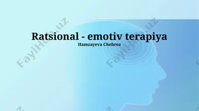 ratsional-emotiv terapiya — PPTX
