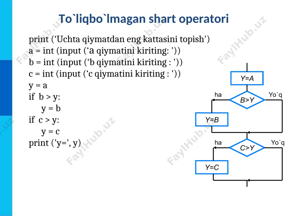 python dasturlash tilida shartli o'tish operatorlari - Page 5