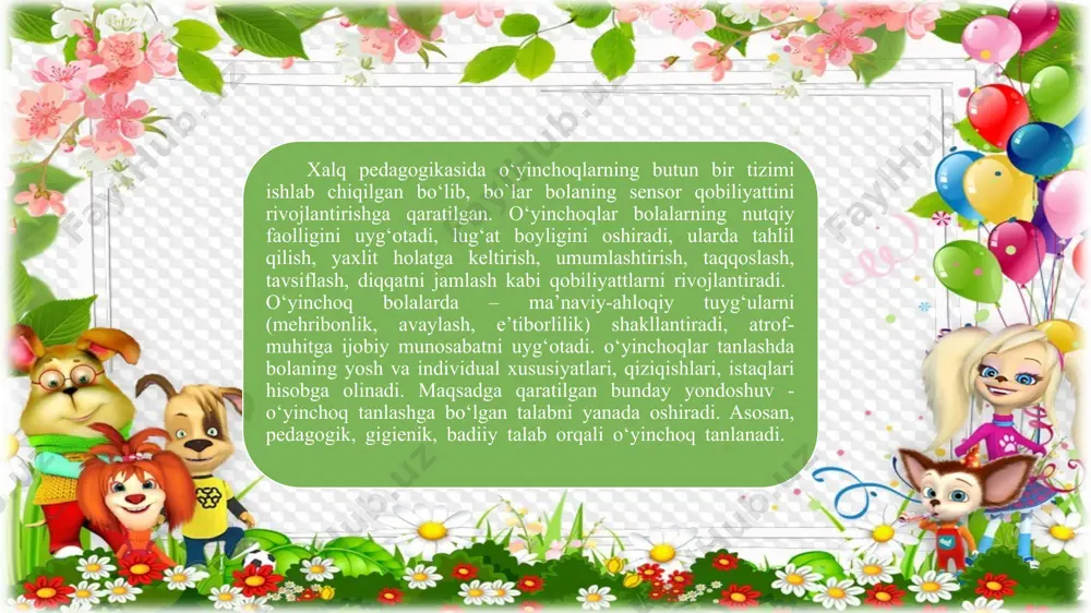 bolaning rivojlanishida o'yinchoqlarning ahamiyati - Page 5