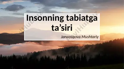 insonning tabiatga ta’siri — PPTX