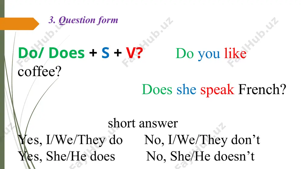 entences, tenses also carry paramount importance in english grammar. as has been previously covered, tense is not a generic term for time in language nor is it the only time element with which linguists are concerned. instead it is one of five universal attributes of language used to convey time information. the other attributes (aspect, mood, perfection, and aktionsart) are inherently tied to tense and the relationship of all five are so intertwined that each can rarely be discussed without consideration of all of them together. keys of tests. 1. a 2. c 3. a 4. a 5. a 6. c 7. b 8. c 9. a 10. a 11. a 12. c used literature. 1. l. x. bozorova, v.n. kovtunenko tashkent ,,fan’’ 2005 2. dictionary thanks a lot!