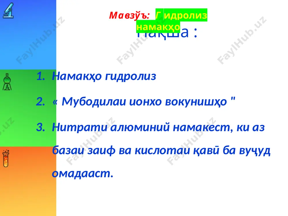 гидролиз намакҳо - Page 5