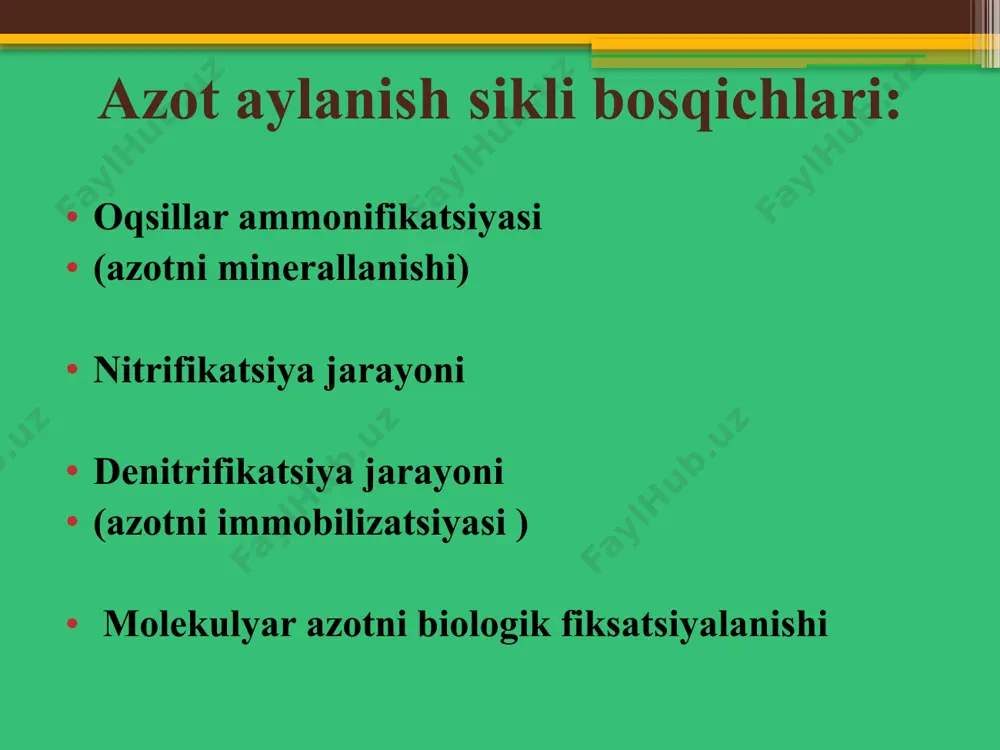 ammonifikatsiya jarayonlari - Page 5