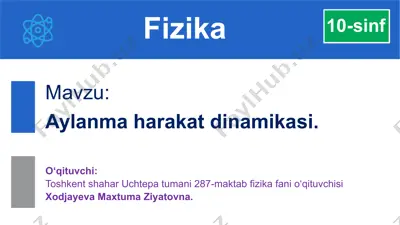 aylanma harakat dinamikasi — PPTX