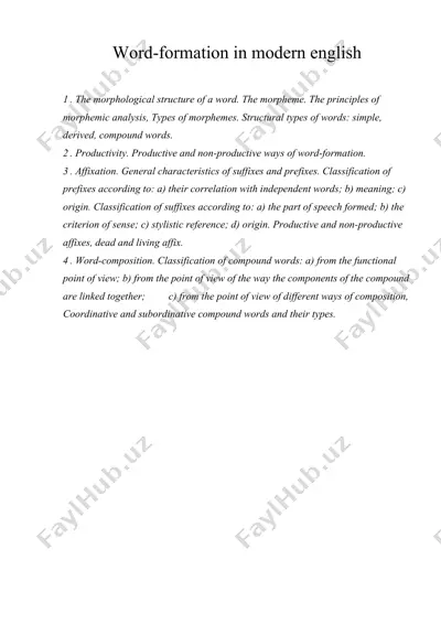word-formation in modern english — DOC