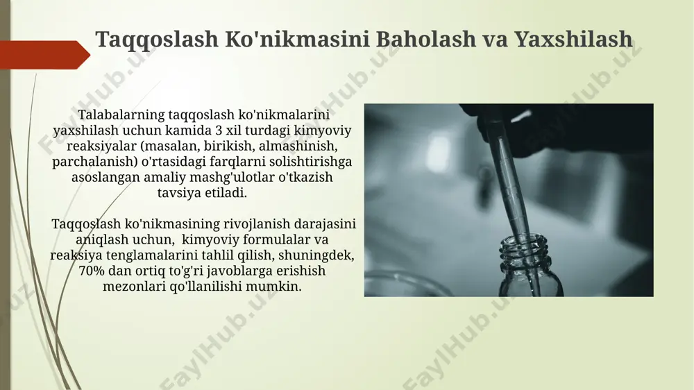 kimyoviy moddalarni taqqoslash misollari - Page 5