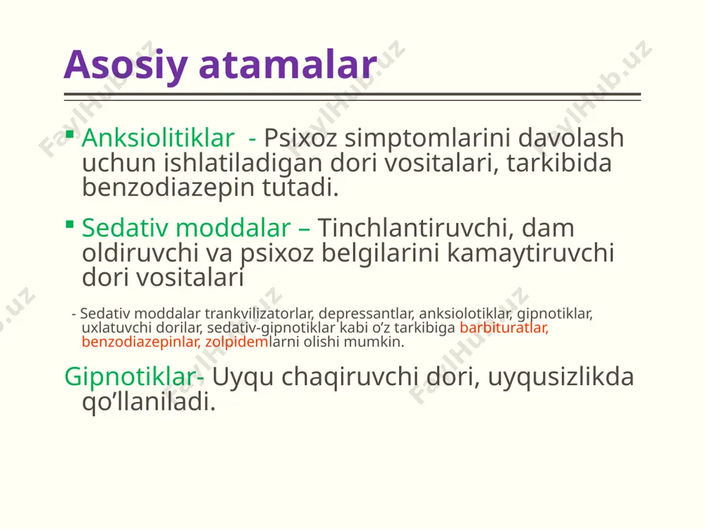trankvilizatorlar va sedativ tinchlantiruvchi moddalar - Page 4