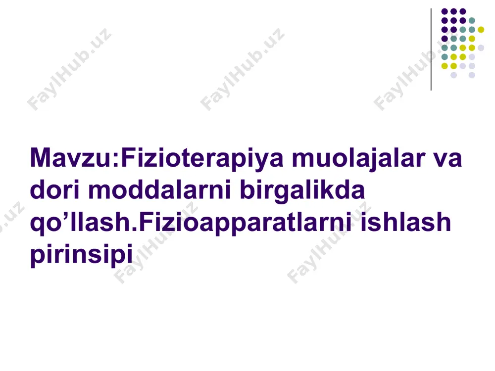 periferik asab tizimining kasalliklari (neyromiyozit, nevralgiya, lumbago, boshqa refleks sindromlar); vegetovaskulyar kasalliklar va trofik kasalliklar bilan asab tizimining kasalliklari; markaziy va periferik kesmalar shaklida harakatlanish buzilishi bilan asab tizimining kasalliklari; gipertoniya 1,2 darajalari; tomirlarining aterosklerotik obliteratsiyasi, oyoqlarning surunkali limfostazi, travmadan keyingi shish va ogʻriq sindromi ovqat hazm qilish tizimining kasalliklari, oshqozon osti bezining funksional buzilishlari, oshqozo yarasi; yog 'almashinuvining buzilishi, diabetes mellitus; nafas olish kasalliklari; jarayonning minimal va oʻrtacha faolligi bilan romatoid artrit, artroz, periartrit; ayollarning reproduktiv tizimining surunkali yalligʻlanish kasalliklari; surunkali prostatit, sistologiya, bolalarda va qariyalarda surunkali yalligʻlanish kasalliklar amplipuls-5 br qurilmasini qoʻllash va texnika xavfsizlik talablari:  qurilmani yoqishdan oldin tashqi koʻrikdan oʻtish, quvvat simini, qurilma tanasining xizmat koʻrsatish qobiliyatini tekshirish kerak.  oqim oʻtkazuvchi simlar, elektrodlarning yaxlitligini tekshiring.  tarmoqqa ulanish quvvat simi yordamida amalga oshiriladi.  qurilmani tarmoqqa ulash, shuningdek, kuchlanish va oqim turlarini almashtirish chiqish oqimi regulyatorining nol holatida amalga oshirilishi kerak. uvch (ultra yuqorichastotali)terapiya …