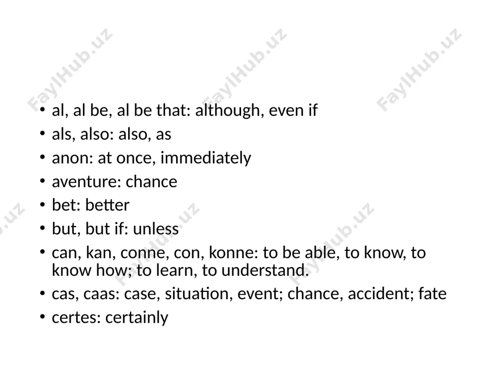 basic middle english word list for london dialect - Page 3