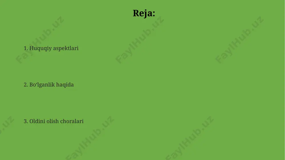 shlik va biznesdagi hokimiyat uchun kurash natijasida yuz beradi, ayniqsa, andijon va fargʻona kabi viloyatlarda. boʻltirish holatlarining 20%i, huquqni muhofaza qilish organlarining korruptsiyasi va sud tizimidagi zaifliklar natijasida yuzaga keladi, bu esa samarqand kabi yirik shaharlarda yaqqol koʻzga tashlanadi. boʻltirish jinoyati nima? boʻltirish, oʻzbekiston jinoyat kodeksining 165-moddasiga koʻra, 500 ming soʻmdan ortiq miqdordagi pul yoki mol-mulkni zoʻrlik yoki tahdid bilan talab qilishni nazarda tutadi, bu jinoyat uchun 3 yildan 8 yilgacha ozodlikdan mahrum qilish jazosi belgilangan. boʻltirish jinoyatining ayrim turlari, masalan, mansabdor shaxslar tomonidan sodir etilgan boʻltirish, yoki toshkent shahri kabi yirik shaharlarda sodir etilgan holda, ogʻirlashtiruvchi holatlar hisoblanib, jazoni yanada kuchaytirishi mumkin. boʻltirish jinoyati, qurbonning shaxsiga, uning yoshi va ijtimoiy holatiga qarab, turli shakllarda namoyon boʻlishi mumkin, masalan, 18 yoshgacha boʻlgan shaxsga nisbatan sodir etilgan boʻltirish, alohida ogʻirlashtiruvchi omil hisoblanadi. jamoatchilikning roli 2022-yilda o'zbekistonning 5 ta viloyatida o'tkazilgan jamoatchilik tadbirlari natijasida 100 dan ortiq firibgarlik va tortishuv holatlari oldini …