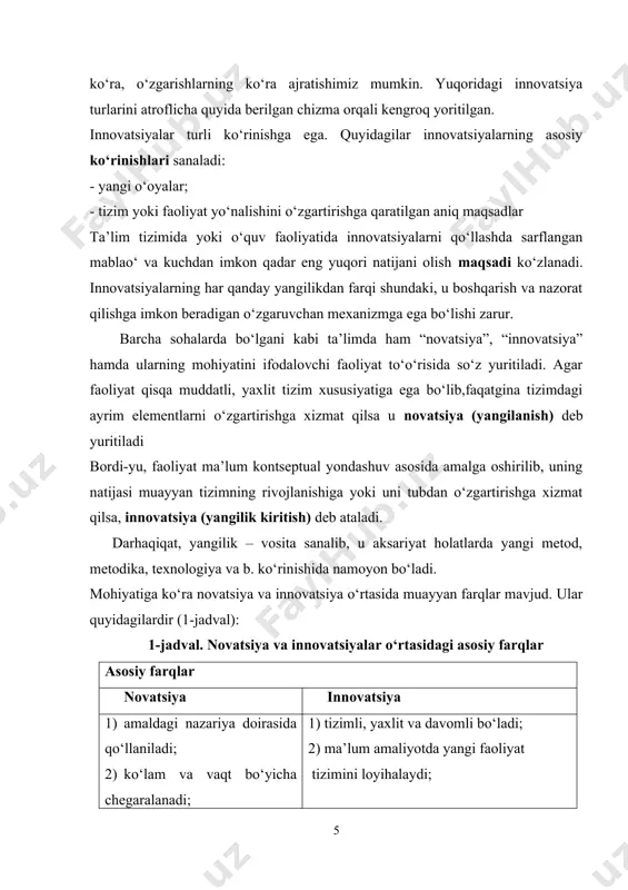 i to‘la yangilanadi; 4) yangi texnologiyalar yaratiladi; 5) faoliyatda yangi sifat natijalariga erishiladi; 6) amaliyotning o‘zi ham yangilanadi innovatsion g‘oyalar, ishlanmalar va texnologiyalarning ishlab chiqilishini tashkil etish, ilmiy tadqiqotlar natijalarini targ‘ib qilish va amaliy foydalanish mexanizmlarini shakllantirishda ta’lim texnologiyalarining o‘rni va salmog‘i yuqoriligini ta’kidlash joiz. ilmiy-texnik salohiyatni oqilona joylashtirish va samarali foydalanish, agrar sektorini rivojlantirishga fan va texnologiyalarning hissasini oshirishga yo‘naltirilgan ta’lim texnologiyalarini yanada rivojlantirishni taqozo etadi. bugungi kunda respublika ta’lim muassasalaria ta’lim oluvchilar faoliyatini nazorat qilishda “assesment” sinovi keng qo‘llanilmoqda. “assesment” texnologiyasi (ingl. “essesment” – “baho”, “baholash”) – talabalarning bilim, ko’nikma va malakalari darajasini har tomonlama, xolis baholash imkoniyatinita’minlovchi topshiriqlar to’plami. mazkur texnologiya shaxsning kasbiy tayyorgarligi, mutaxassis sifatida shakllanganlik darajasi hamda kasbiy kompetentlik sifatlariga egaligini aniqlash, baholashga xizmat qiladi. bozor munosabatlari sharoitida mehnat bozorida ustuvor o‘rin egallagan kuchli raqobatga bardoshli bo‘lish har bir mutaxassisdan kasbiy kompetentlikka ega bo‘lish, uni izchil ravishda oshirib borishni taqozo etmoqda. “assesment” texnologiyaning yaratilish tarixi …
