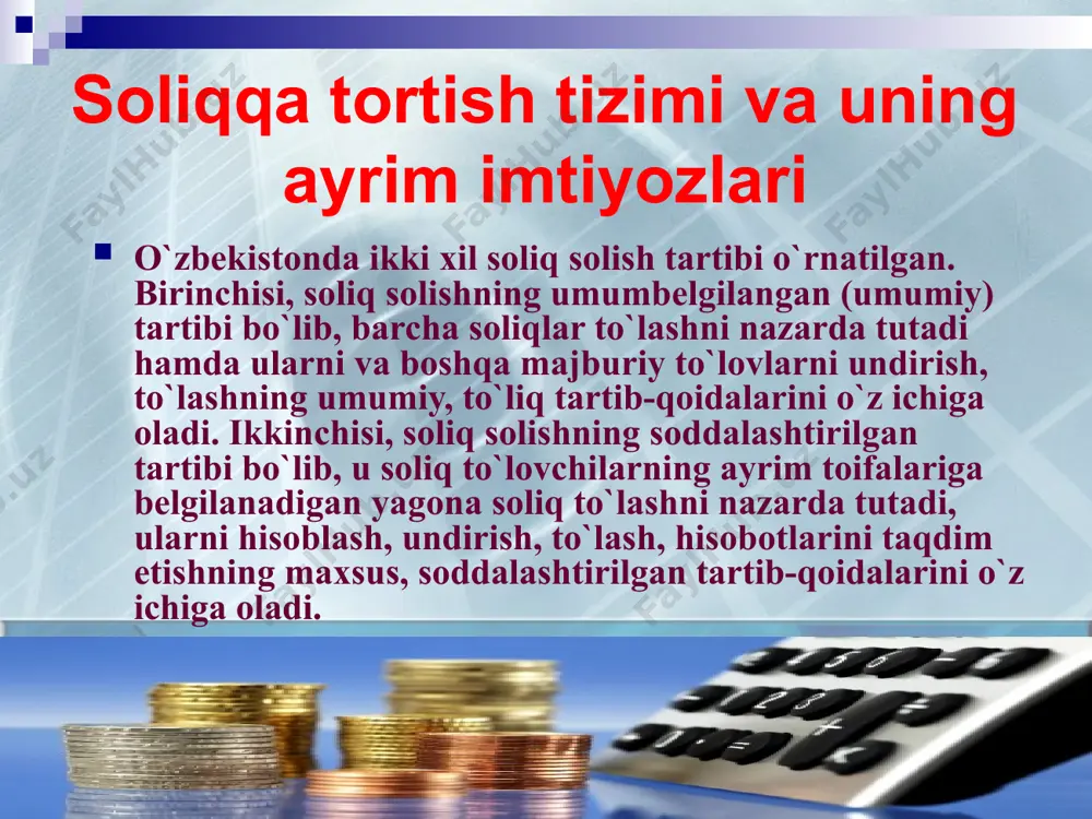 o`zbekiston respublikasida umumdavlat soliqlarning amal qilish mexanizmi - Page 3