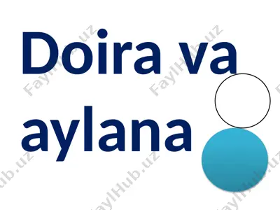 3-sinf matematika doira va aylana — PPTX