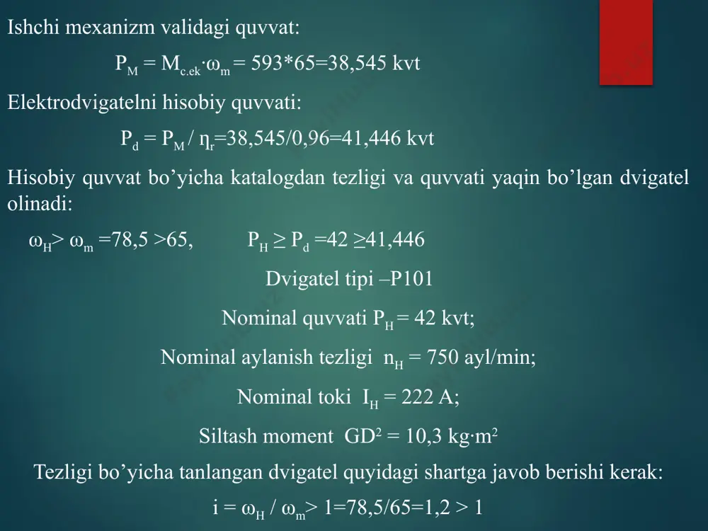 elektr yuritma asoslari kurs loyihasi prezintatsiyasi - Page 5