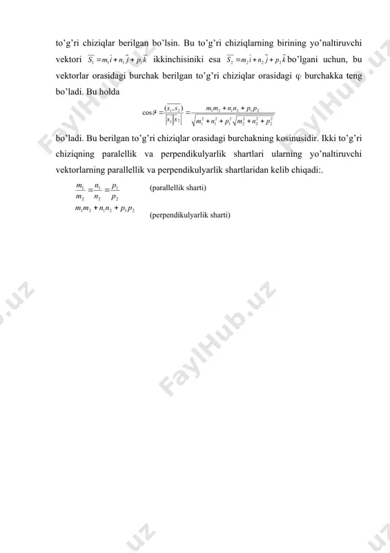 fazodagi to’g’ri chiziq va uning tenglamalari - Page 5