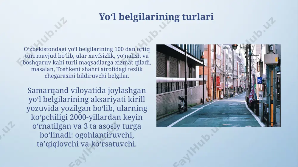 yo'lboshi harakati belgilarga malumot va rasmlar - Page 5