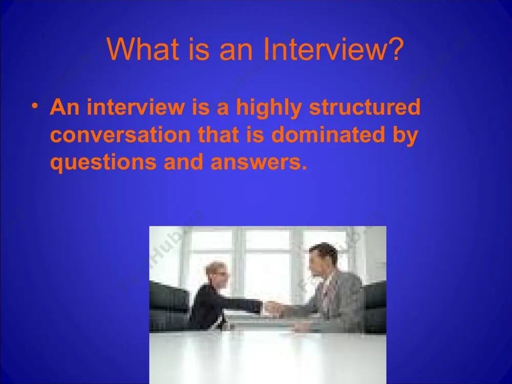 re exactly what will happen in interview interview body question and answer portion allow for questions gives you more info brings closure to interview types of strategic questioning hypothetical question give scenario and ask how person might respond invitation question a question which invites interviewee to talk about a subject follow up question the why, probing for greater detail usually asked after a closed question justification question explaining why interviewee thinks the way they do keeping a record using your memory not recommended take notes good for general ideas note form prepared before interview with questions and places for specific info record the interview get every word some drawbacks may make some people nervous takes time to set up conclusion a good interviewer prepares listens empathizes is thorough remember: when your interviews go well, your life goes well! good luck in your future interviews. 9153703052