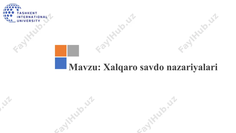 eksportning importdan katta bo‘- lishi mamlakatning oltin zaxirasini boshqa mamlakatlarning oltin manbalari hisobiga o‘sishiga olib keladi.bu, o‘z navbatida, ichki xarajatlar, ishlab chiqarish va bandlikning oshishiga olib keladi; • eksportni oshirish va importni kamaytirishga qaratilgan tashqi savdo siyosatini yuritish — tariflar, kvotalar va boshqa dastaklar yordamida savdo balansining musbat savdo saldosini ta’minlash; • xom-ashyoning olib chiqilishini qattiq cheklash yoki ta’qiqlash va mamlakatda mavjud bo‘lmagan xomashyo importidan boj undirmaslik uchun, chunki bunday chora-tadbirlar mamlakat oltin zaxirasining ko‘payishi va tayyor mahsulotlarni past narxlar bo‘yicha eksport qilish imkonini yaratadi; • mustamlakalarning metropoliyadan boshqa davlatlar bilan har qanday savdo aloqalarini ta’qiqlash va mustamlakalarni xomashyo ta’minotchisiga aylantirish. petrax.theme erkin savdo nazariyalari. lessefer tushunchasi va raqobat erkinligi. «erkin savdo» nazariyasi. merkantilistlarni keskin tanqid qilgan iqtisodchi- lardan biri adam smitdir (1723-1790). a. smit mamlakatning boyligi u ega bo‘lgan oltin miqdoriga emas, balki uning ishlab chiqarish imkoniyatlariga bog‘liqligini ko‘rsatib berdi. shuning uchun har qanday davlatning bosh vazifasi mamlakat ega …