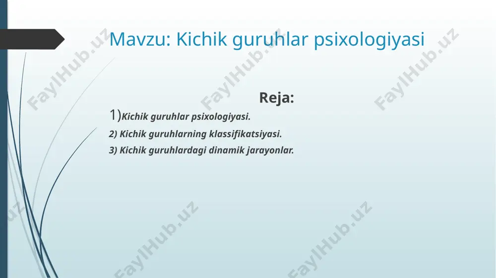 bilan hamkorlikda bo‘lgan individ faoliyatining tezligi oshadi. lekin harakatlar sifati ancha pasayishi aniqlandi. bunday ma’lumotlar amerikalik n. triplett, nemis olimi a. mayer, rus olimi v.m. bexterev, yana bir nemis olimi v. myode va boshqalarning tadqiqotlarida ham qayd etildi. bu psixologik hodisa ijtimoiy psixologiyada ijtimoiy fassilitatsiya nomini oldi, uning mohiyati shundan iborat ediki, individning faoliyat mahsullariga uning yonida bo‘lgan boshqa individlarning bevosita ta’siri bo‘lib bu ta’sir avvalo sensor kuchayishlar hamda ish-harakatlarning, fikrlashlarning tezligida namoyon bo‘ladi lekin ayrim eksperimentlarda teskari effekt ham kuzatildi, ya’ni boshqalar ta’sirida individ reaksiyalaridagi tormozlanish faoliyatining susayishi holatlari; bu narsa fanda ingibitsiya deb ataladi. kichik guruxlarga xos qonuniyatlar birinchidan, kichik guruhlarning hajmi, uni tashkil etuvchi shaxslar soni xususida shunday fikrga kelindiki, kichik guruh ''diada" ikki kishidan tortib, to maktab sharoitida 30-40 kishigacha deb qabul qilindi. ikki kishilik guruh deyilganda, avvalo oila - yangi shakllangan oila ko‘proq nazarda tutiladi. lekin samarali o‘zaro ta’sir nazarda tutilganda 7-2 kishi ko‘zlanadi. bunday …