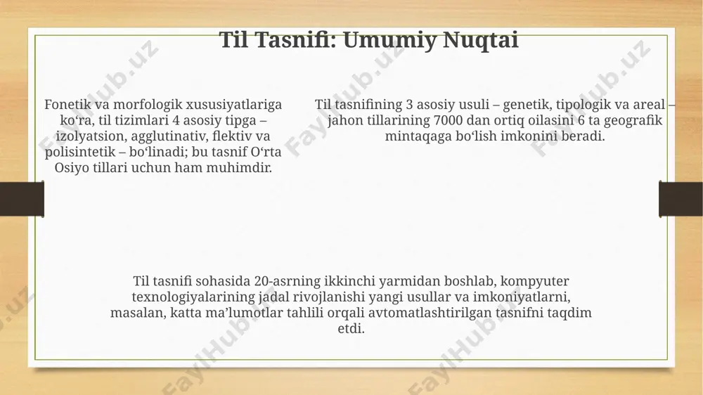 lisoniy ziddiyatlar. lisoniy tasnif va uning turlari - Page 5