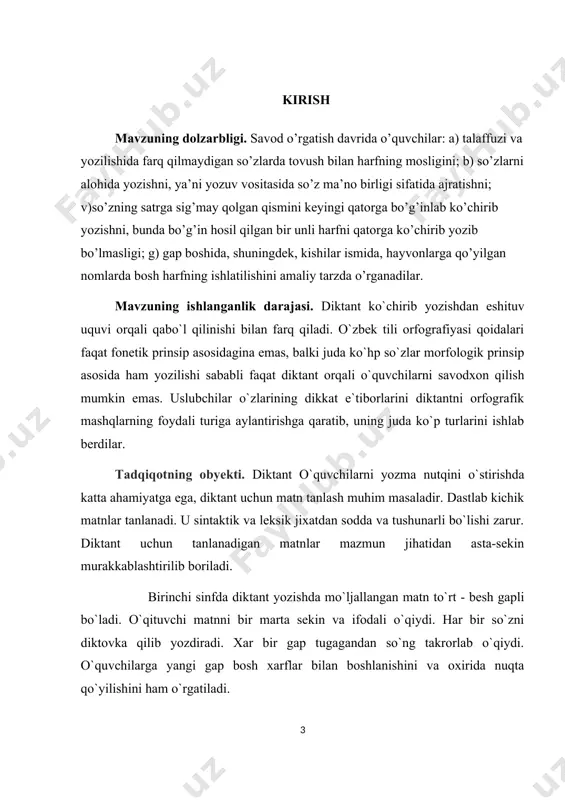 rkib metodi) tamoyiliga muvofiq, o'qish va yozuv birligi saqlanadi. harflarni yozishda o'qishga o'rgatishdagi tarkib asos qilib olinadi, ya'ni o'qish darsida o'quvchilar harfiii o'zlashtiradilar, matnni o'qiydilar, yozuv darsida esa shu harfli so'zni yozadilar. yozuvga o'rgatishning bu tartibida genetik tamoyil buziladi, ya'ni oson harfni yozishdan asta-sekin qiyin harfni yozishga o'tiladi. yozuvga o'rgatish, birinchi navbatda, grafik malaka hosil qilishdir. har bir malaka ham ta'lim berish, ko'nikmani shakllantirish va shu asosda qator mashqlarni bajarish natijasida hosil qilinadi. analitik-sintеtik tovush mеtodi tamoyiliga muvofiq, o’qish va yozuv birligi saqlanadi. harflarni yozishda o’qishga o’rgatishdagi tarkib asos qilib olinadi, ya'ni o’qish darsida o’quvchilar harfni o’zlashtiradilar, matnni o’qiydilar, yozuv darsida esa shu harfli so’zni yozadilar. yozuvga o’rgatish, birinchi navbatda, grafik malaka hosil qilishdir. har bir malaka ham ta'lim bеrish, ko’nikmani shaskllantirish va shu asosda qator mashqlarni bajarish natijasida hosil qilinadi. grafik malaka, birinchidan, qo’l harakat malakasidir, bu harakat birinchi qarashda muskul kuchiga asoslanadi. ikkinchidan, yozuv jarayonida nutqning o’zlashtirilgan birligi …