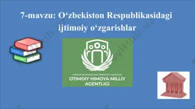 o‘zbekiston respublikasidagi ijtimoiy o‘zgarishlar — PPTX