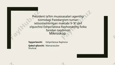 mikroskop — PPTX