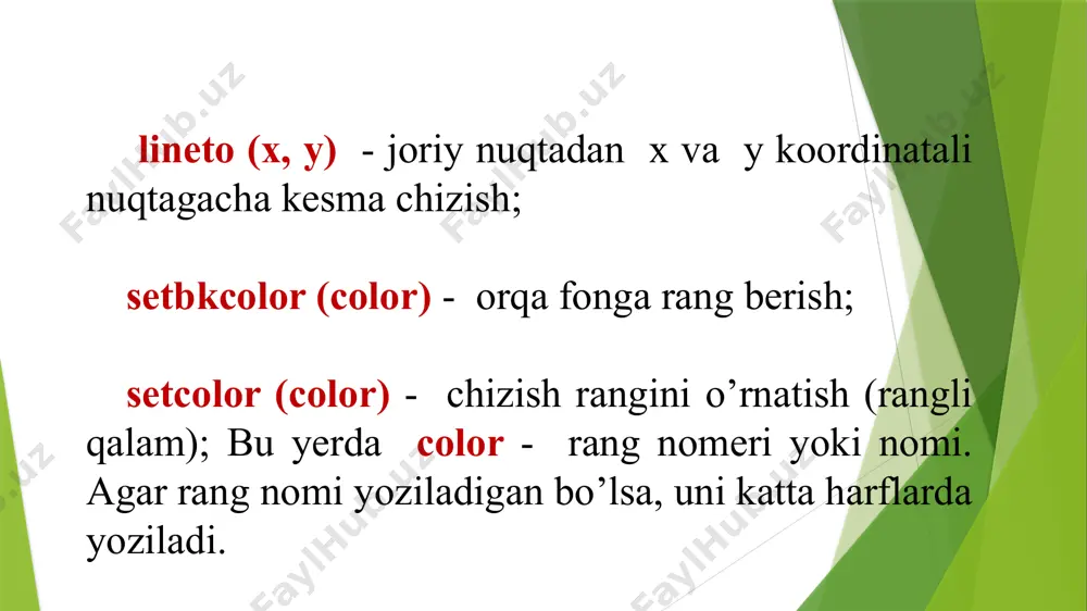 grafika va multimediani dasturlash tizimlarida qo’llash - Page 5