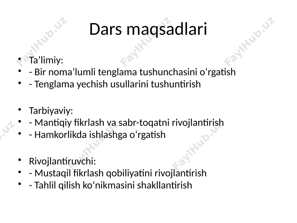 bir nomaʼlumli tenglamalar - Page 3