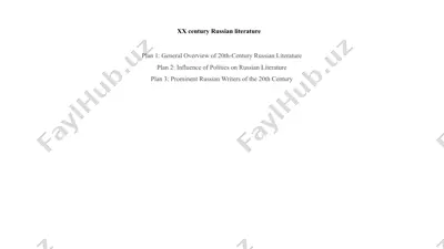xx asr rus adabiyoti — PPTX