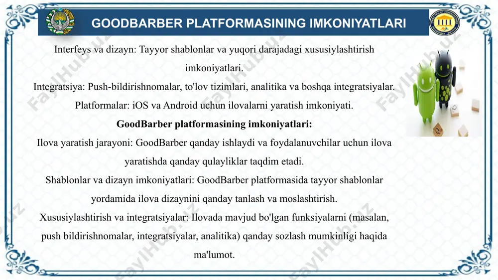 goodbarber dasturida mobil ilova yaratish - Page 5
