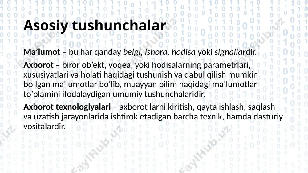 ma’lumotlarni kodlash. axborot jarayonlarining texnik va dasturiy ta’minoti - Page 4