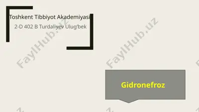 gidronefroz — PPTX
