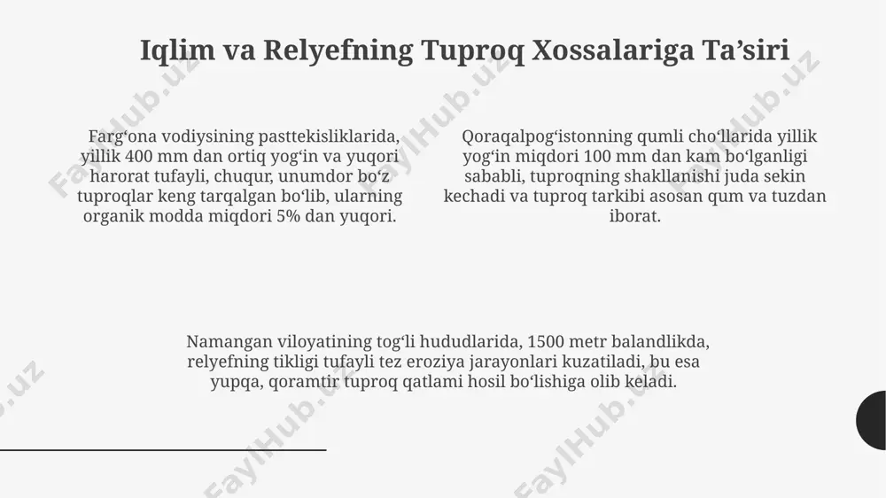 tuproq hosil bo'lishida iqlimning, relyefning o'rni - Page 4