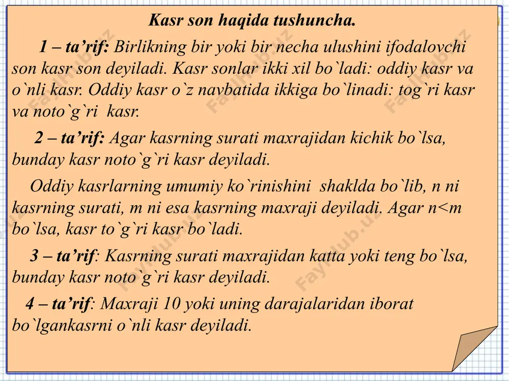 davriy kasrni oddiy kasrga aylantirish - Page 5