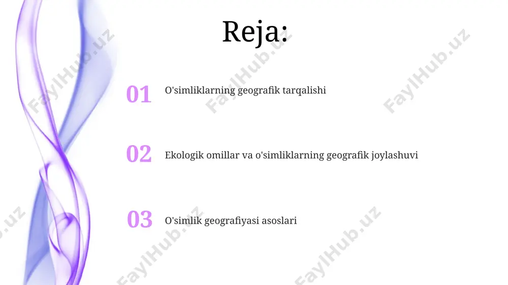 zmasida 2500 metr balandlikdagi janubiy yon bagʻirlarda issiqsevar oʻsimliklar, shimolda esa sovuqqa chidamli oʻsimlik turlari uchraydi. himalay togʻlari kabi baland togʻ tizmalarida, 5000 metrdan yuqori balandliklarda, oʻsimliklarning tur tarkibi sezilarli darajada kamayadi, faqat ba’zi chidamli liken va oʻsimliklar saqlanib qoladi. oʻsimliklar geografiyasining asosiy tushunchalari oʻsimliklarning gorizontal tarqalishi, altituda zonalligi (masalan, and togʻlari) va 30° sh.k. atrofidagi choʻllar kabi geografik omillar bilan chambarchas bogʻliq. oʻsimliklar geografiyasi 150 dan ortiq oʻsimlik tiplarini, jumladan, 3000 dan ziyod turdagi oʻsimliklarni, masalan, himoloy togʻlaridagi archa va qoraqalpogʻiston choʻllaridagi saksovulni oʻrganadi. oʻsimliklarning hayot formalari suv oʻsimliklari, masalan, nilufarlar, oʻzlarining suv muhitida yashashga moslashgan maxsus anatomik tuzilmalarga ega. dunyo boʻylab 30 000 ga yaqin suv oʻsimliklari turi mavjud. alp togʻlarining balandlik zonalarida oʻsimliklarning hayot formalari balandlikka bogʻliq holda oʻzgaradi. masalan, 3000 metrdan yuqori balandliklarda oʻtsimon oʻsimliklar ustunlik qiladi. oʻsimliklarning geografik tarqalishi alp togʻlarida, taxminan 3500 metr balandlikda, sovuqqa chidamli oʻsimlik turlarining, masalan, archa va togʻ qayragʻochining endemik …