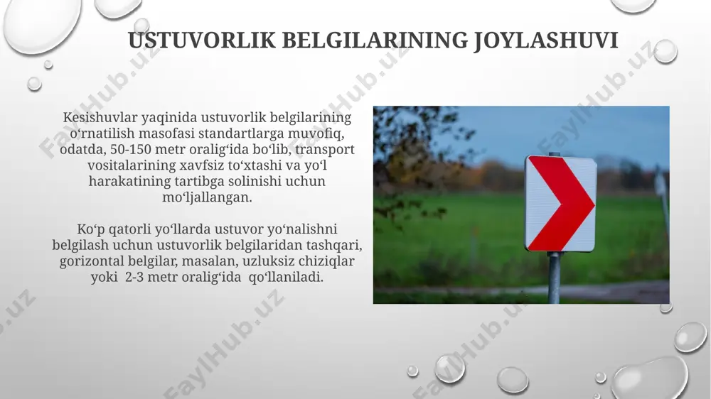 avtomobil yoʻlidagi imtiyozli belgilar - Page 5